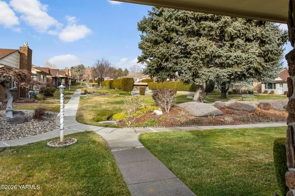a view of a lake with houses