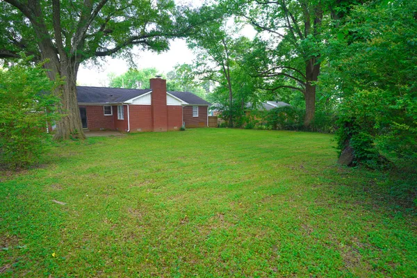 a house view with a garden space