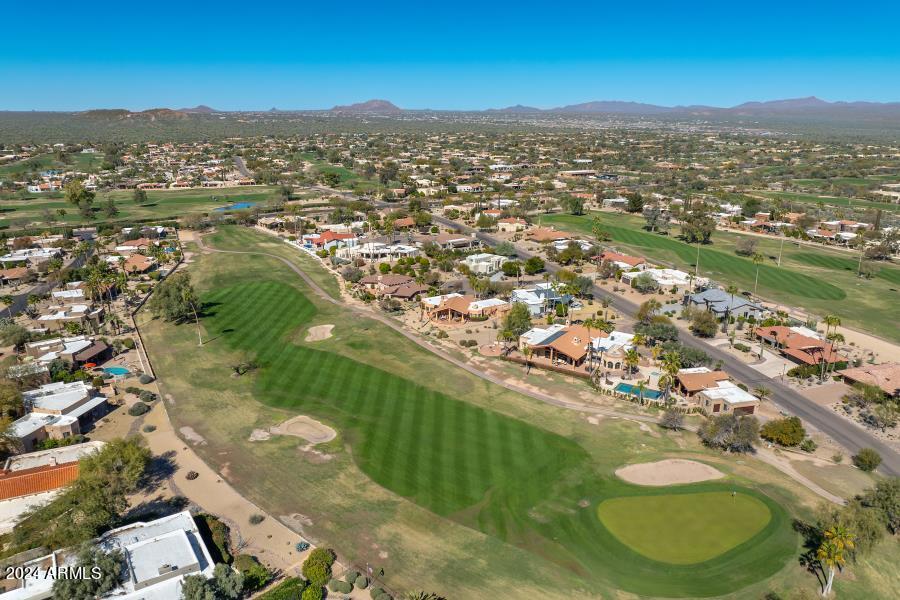 19049 East Poco Rio Drive Rio Verde, AZ 85263 - Photo 7 of 37 an aerial view of residential houses with outdoor space and river