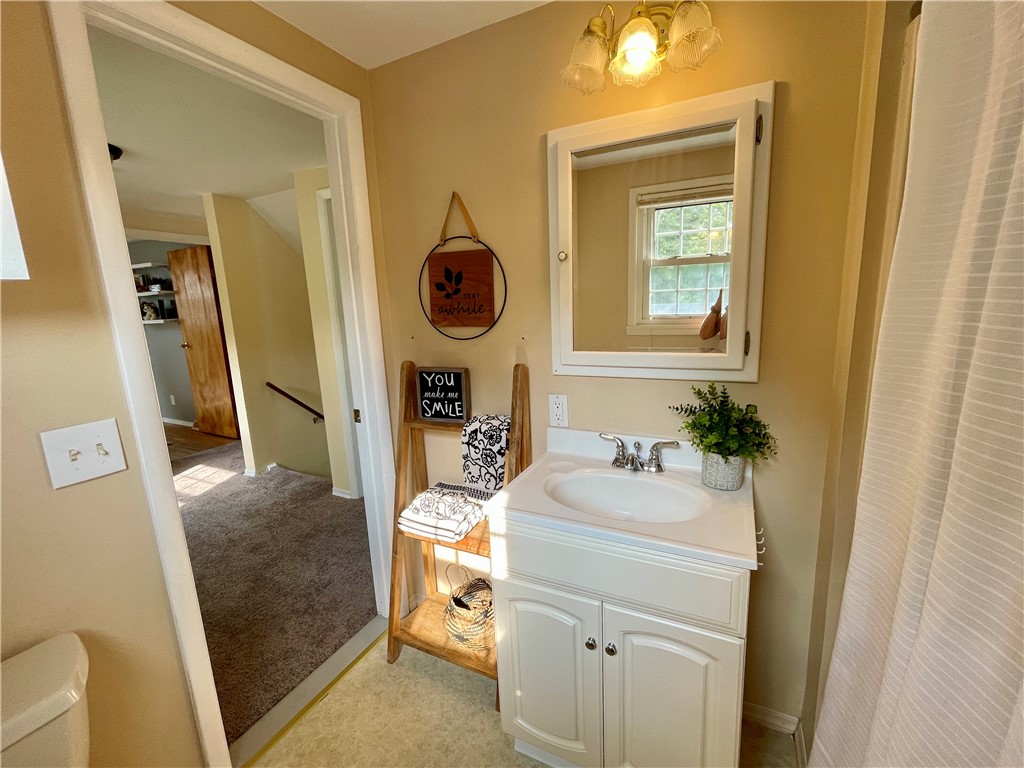 93 Armstrong Road Greece, NY 14616 - Photo 12 of 26 Full bath upstairs. Freshly painted with new door.