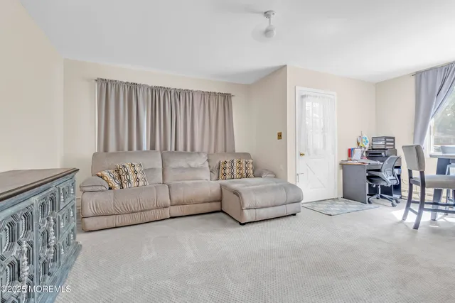 a living room with furniture and a couch