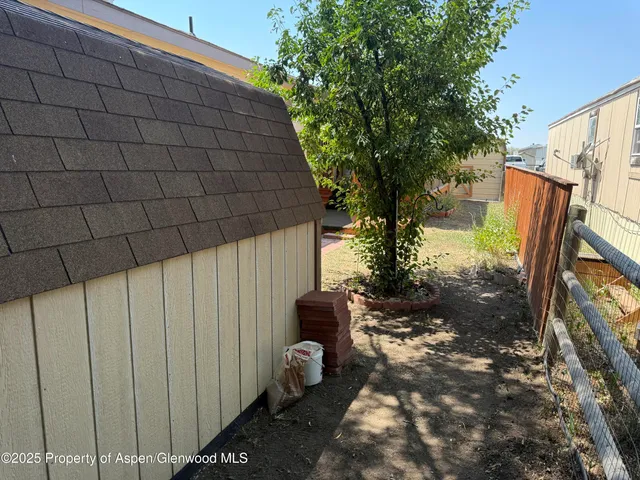 a backyard of a house