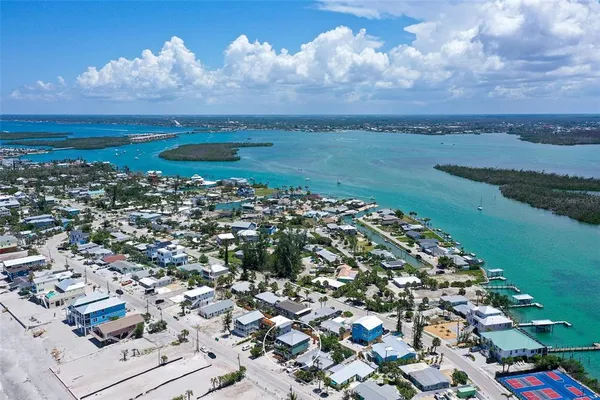 an aerial view of a city