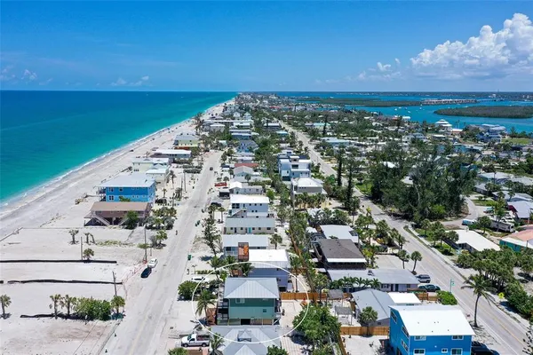 an aerial view of a city