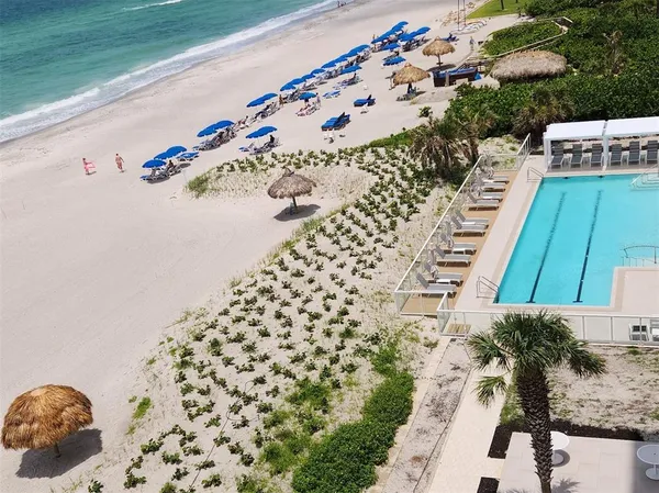 a view of pool with outdoor space