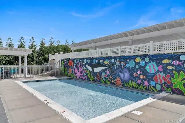 a view of a swimming pool and window