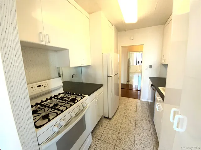 a kitchen with stainless steel appliances a stove a sink and a refrigerator