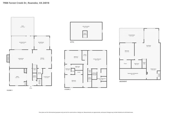 $790,000 | 7908 Forest Creek Drive, Roanoke, VA 24018