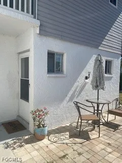 a outdoor space with a couch