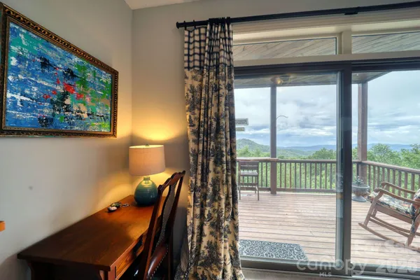 a view of mountain and lake