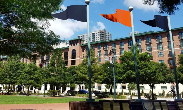 a view of a building and yard