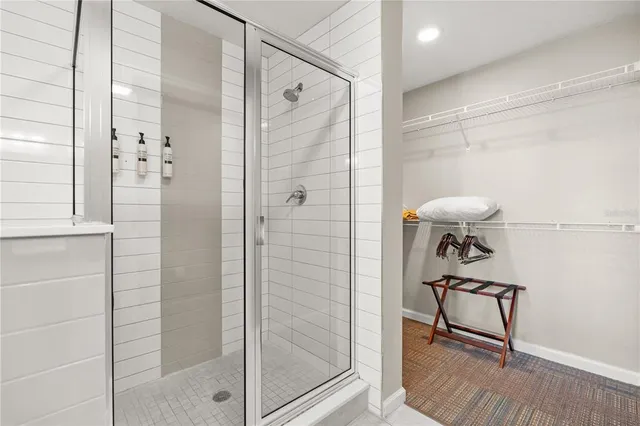 a bathroom with a bathtub and a sink