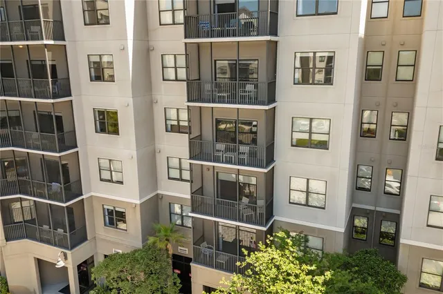 a view of a building with a window