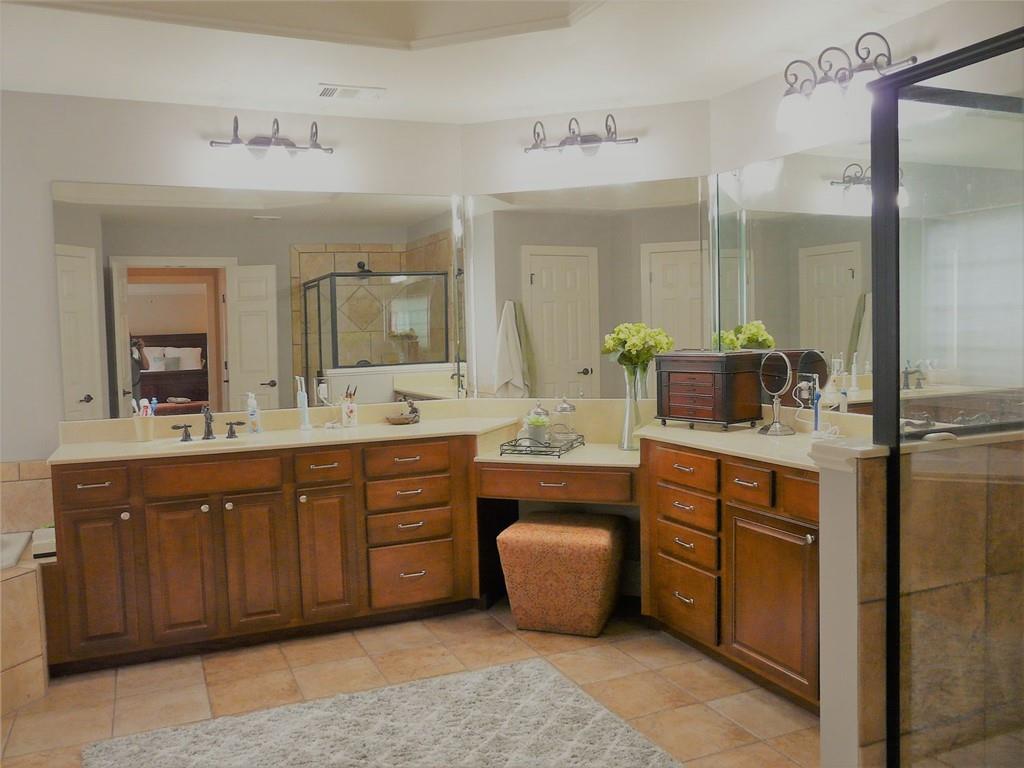 3970 Sweeting Street Cumming, GA 30041 - Photo 17 of 17 a spacious bathroom with a granite countertop sink and a mirror