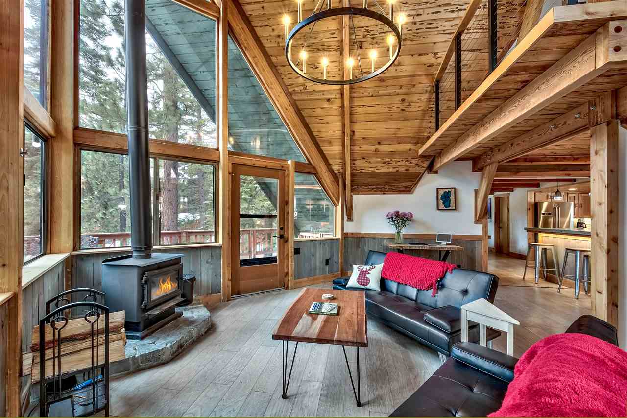 573 Granite Road Carnelian Bay, CA 96140 - Photo 4 of 21 a outdoor living space with furniture and a flat screen tv