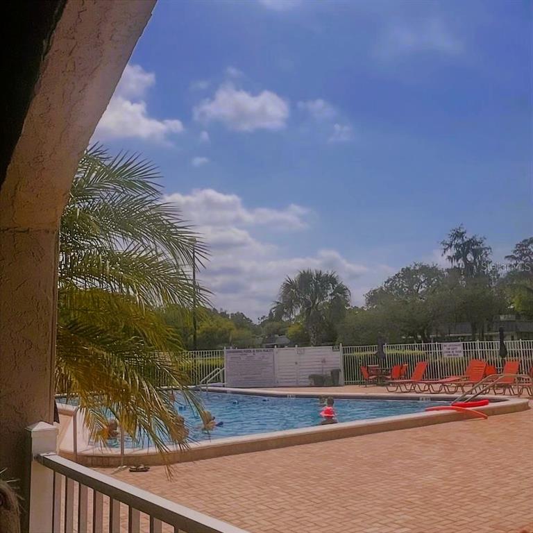 11718 Bayonet Lane, Unit A New Port Richey, FL 34654 - Photo 32 of 41 a view of swimming pool with a yard and sitting area