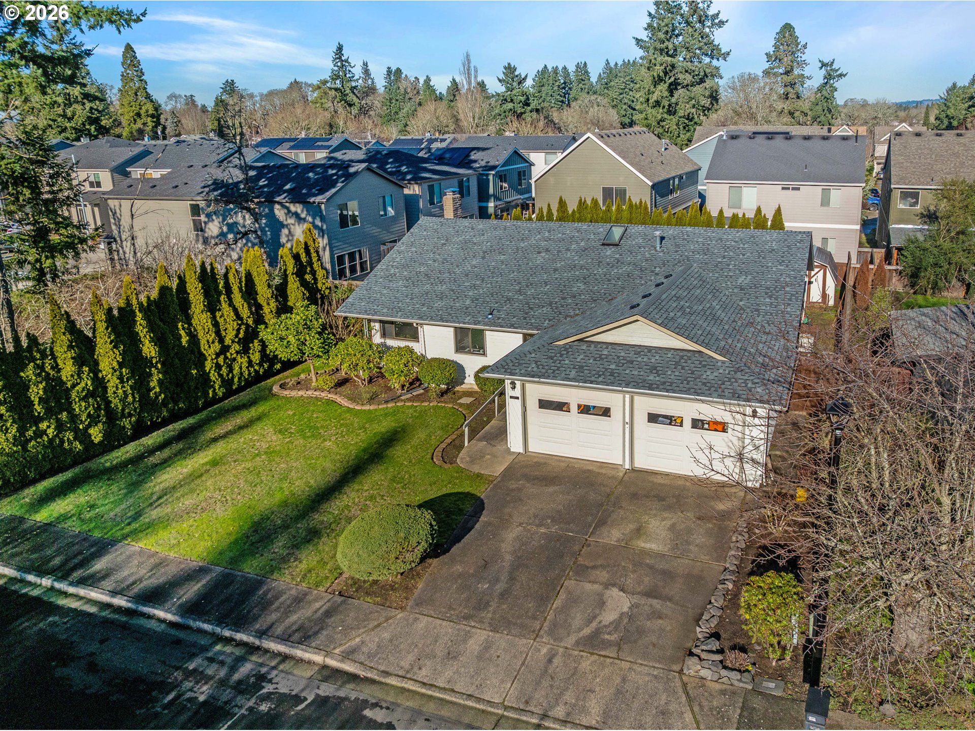 17839 Southwest Meadowbrook Way Beaverton, OR 97078 - Photo 38 of 45 a aerial view of a house with a swimming pool
