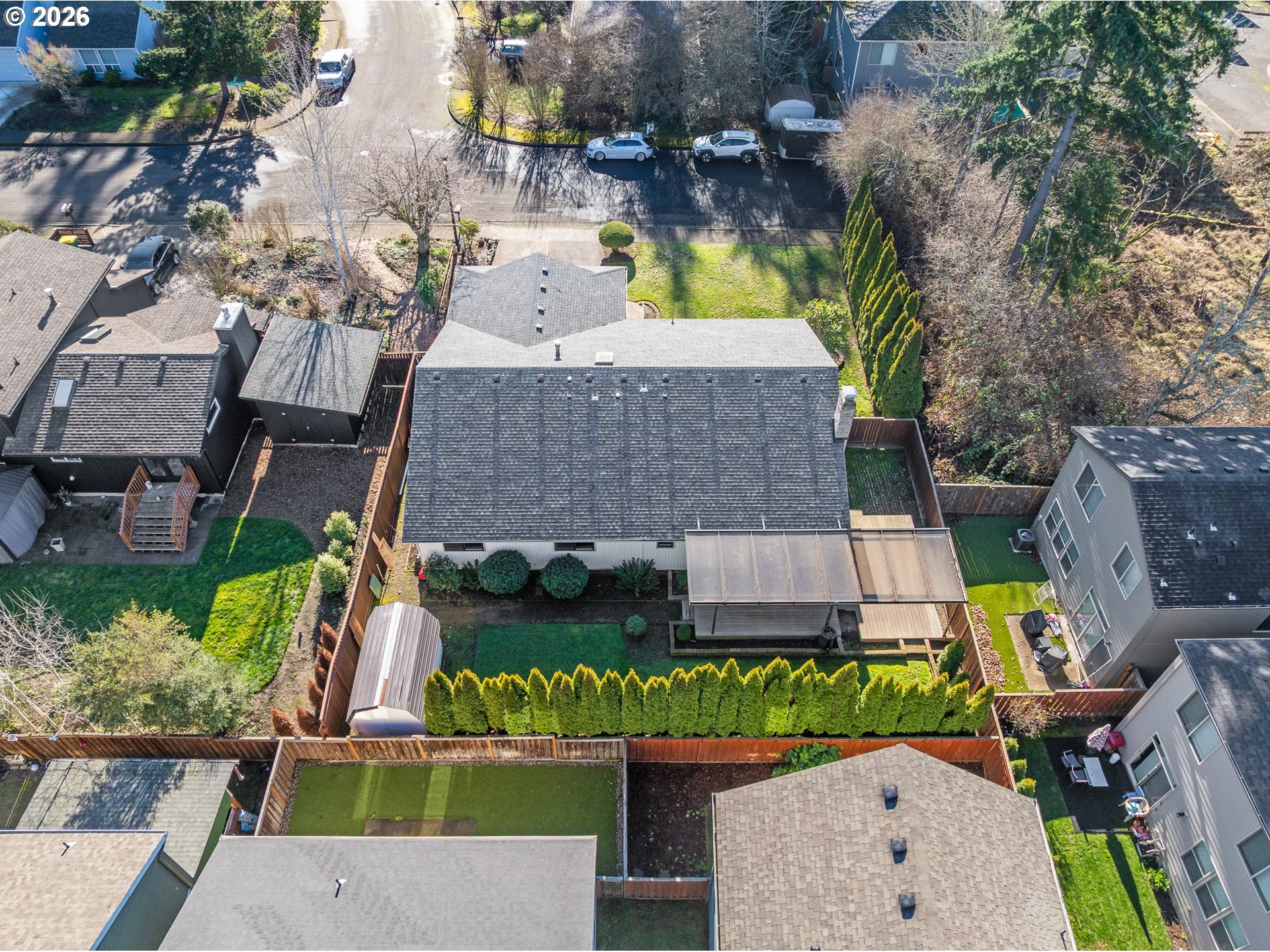 17839 Southwest Meadowbrook Way Beaverton, OR 97078 - Photo 41 of 45 an aerial view of a house with a yard basket ball court and outdoor seating
