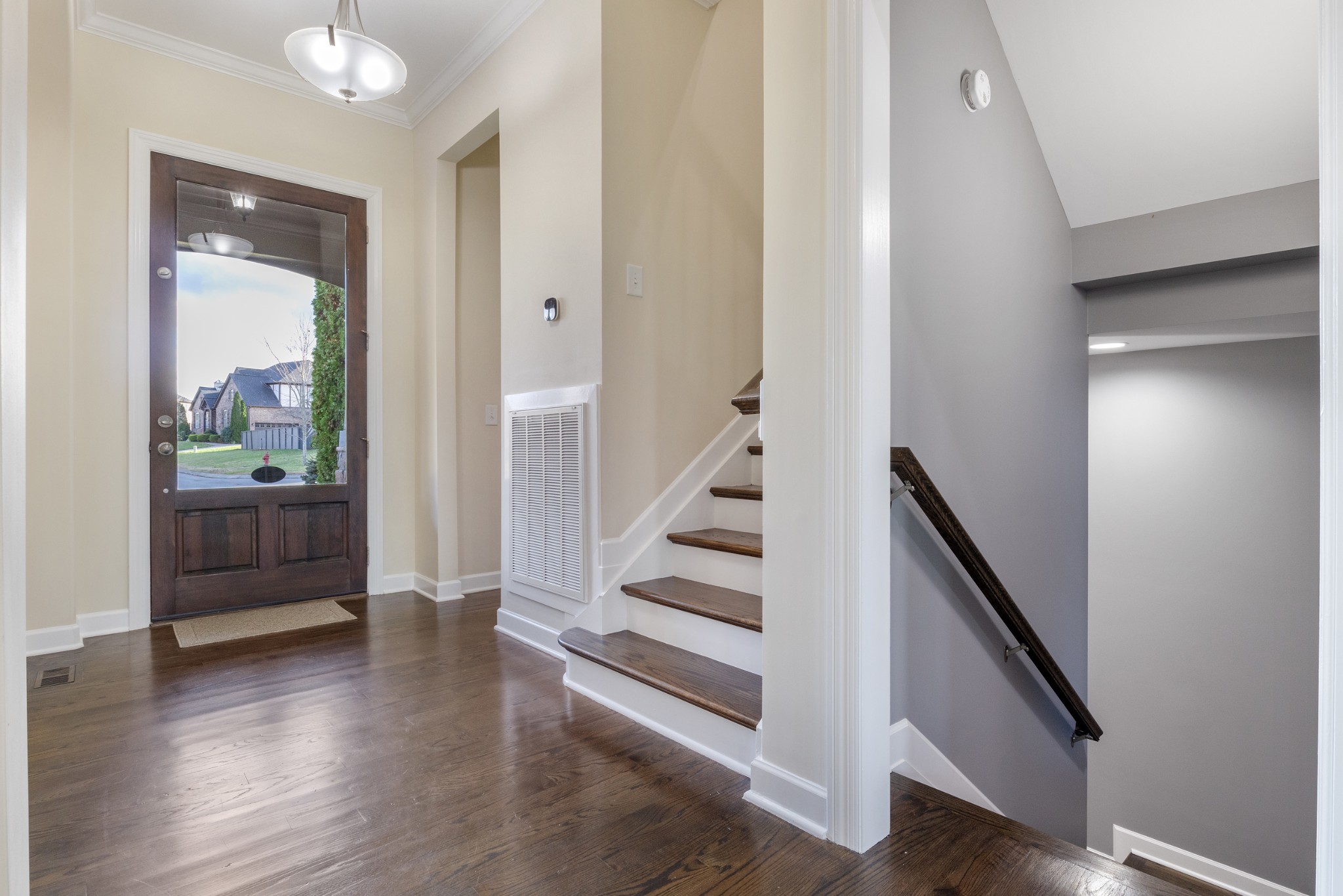 791 French River Road Nolensville, TN 37135 - Photo 5 of 48 a view of a hallway view with wooden floor and staircase