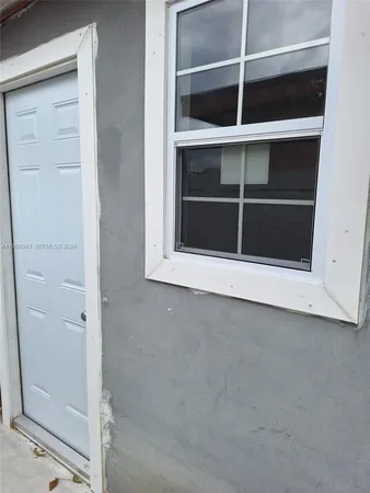 a view of a garage