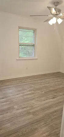 an empty room with a window