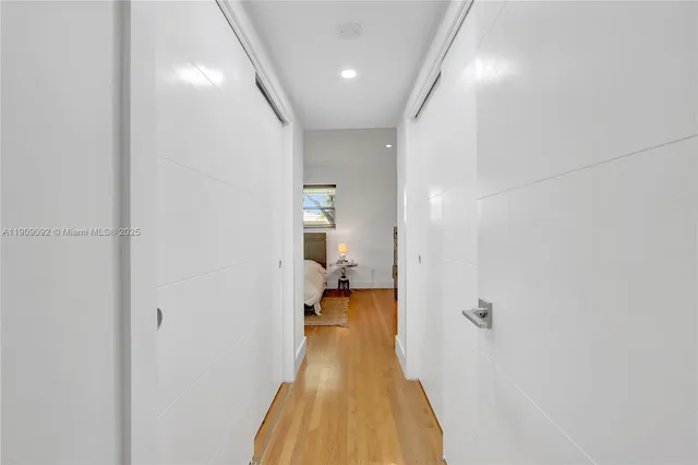 a view of a bathroom with a bathtub