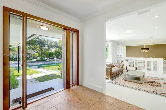 a view of a living room and a window