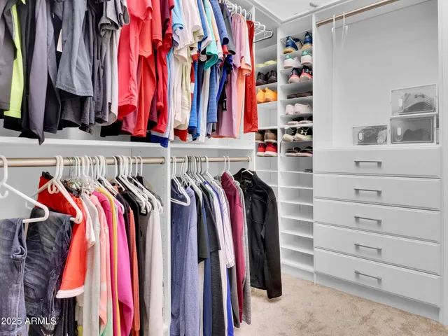 a view of a walk in closet