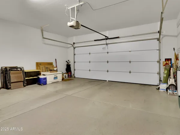 a view of a garage