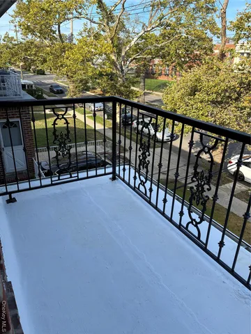 a view of a balcony