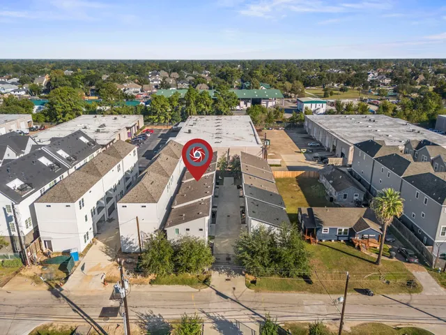 an aerial view of a city