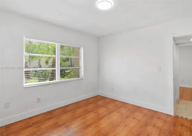 an empty room with a window