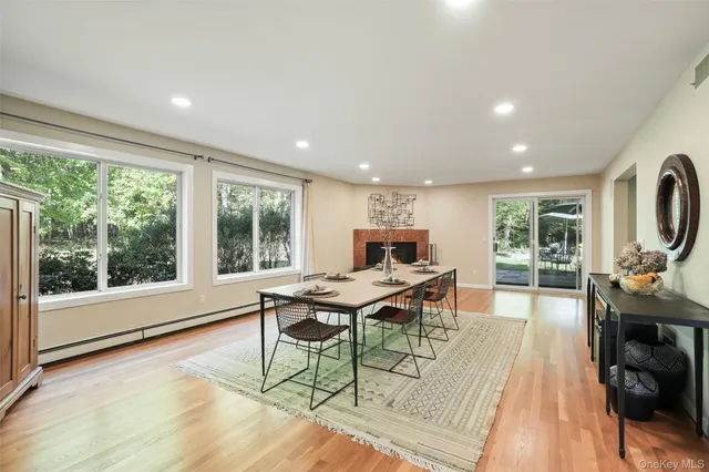 a work room with furniture and wooden floor