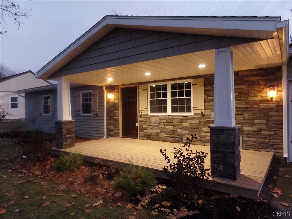 Road front view gorgeous lighted covered sitting p