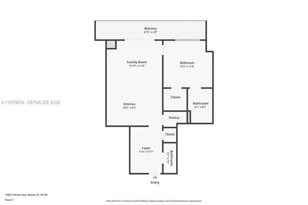 $4,100 | 1300 South Miami Avenue, Unit 2508, Miami, FL 33130
