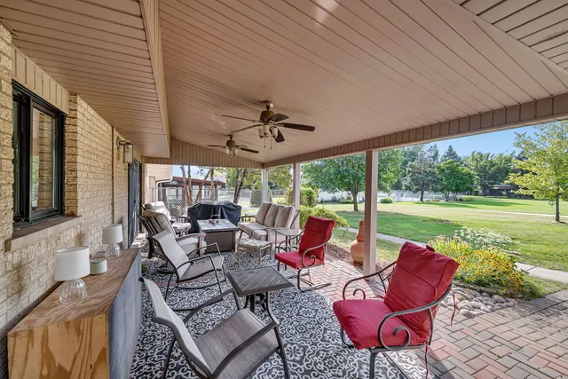 a outdoor space with patio the couches and pool