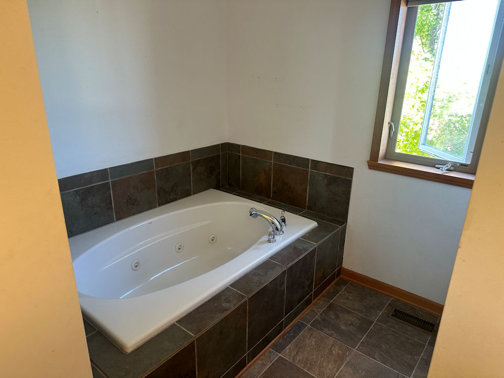 519 South Regulators Street Rochelle, IL 61068 - Photo 13 of 19 a bathroom with a tub and a window