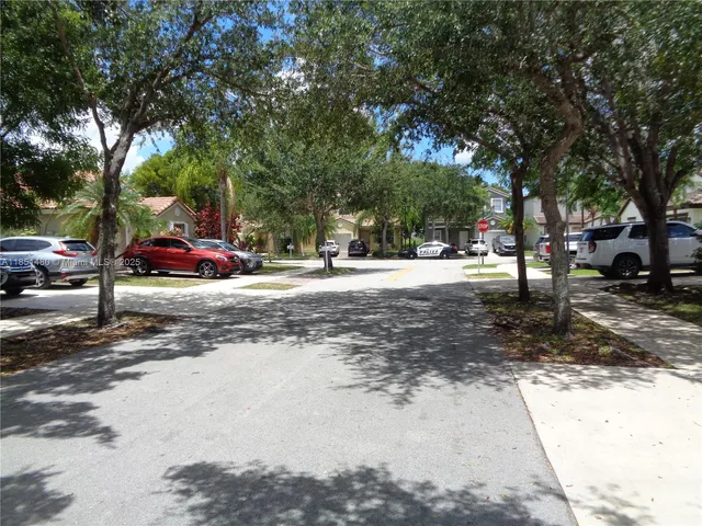 a view of street with trees