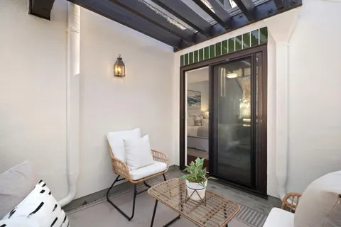 a view of room with furniture