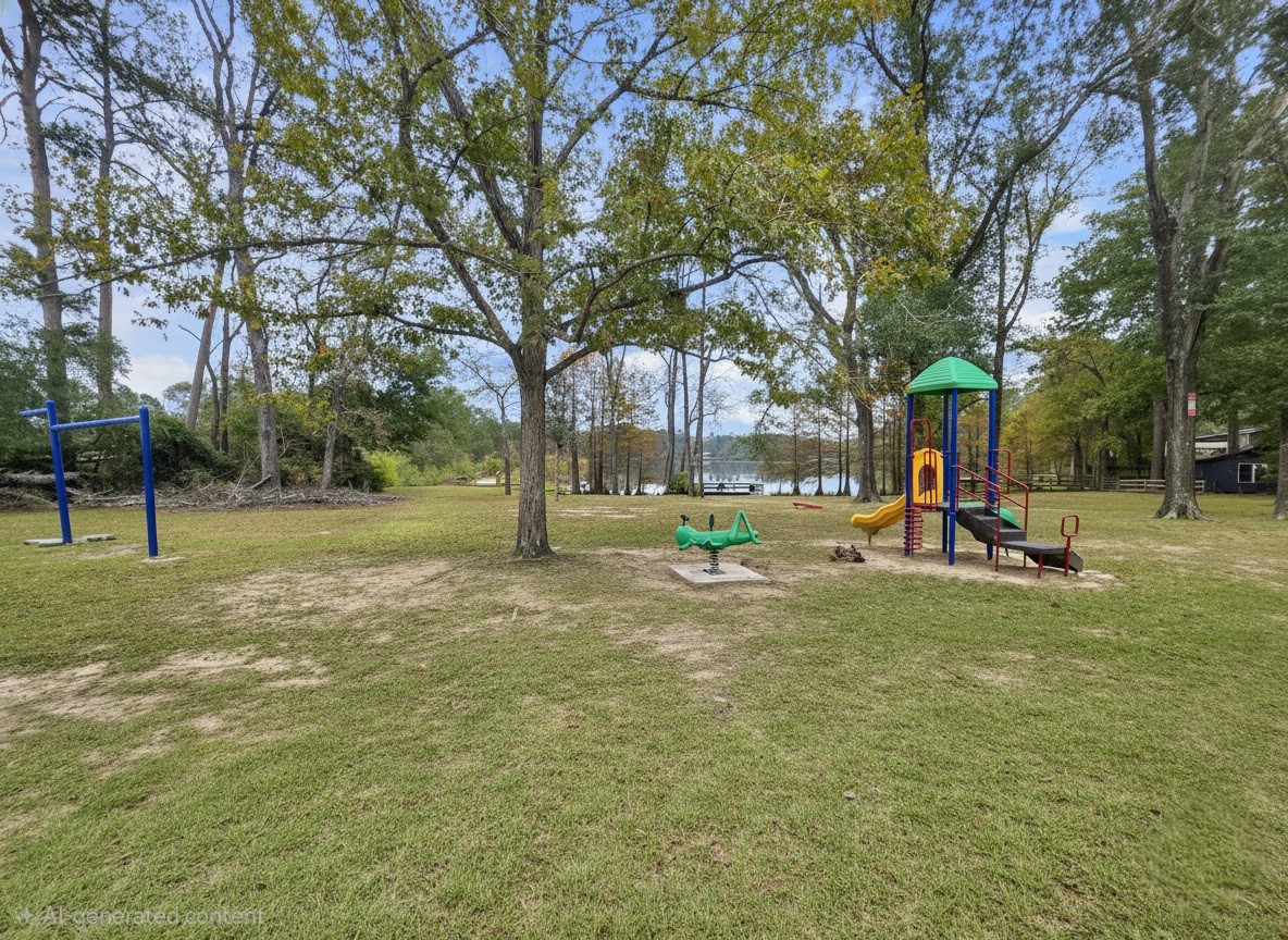 Tbd Kickapoo Trail Willis, TX 77378 - Photo 12 of 14 a view of a park with swings and a large tree