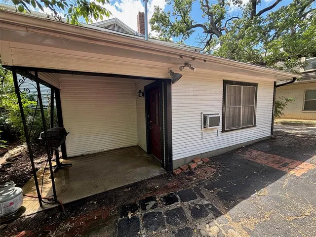 a backyard of a house