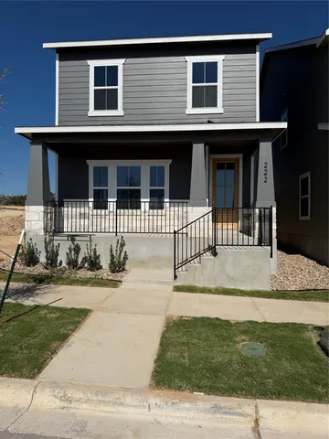 a front view of a house