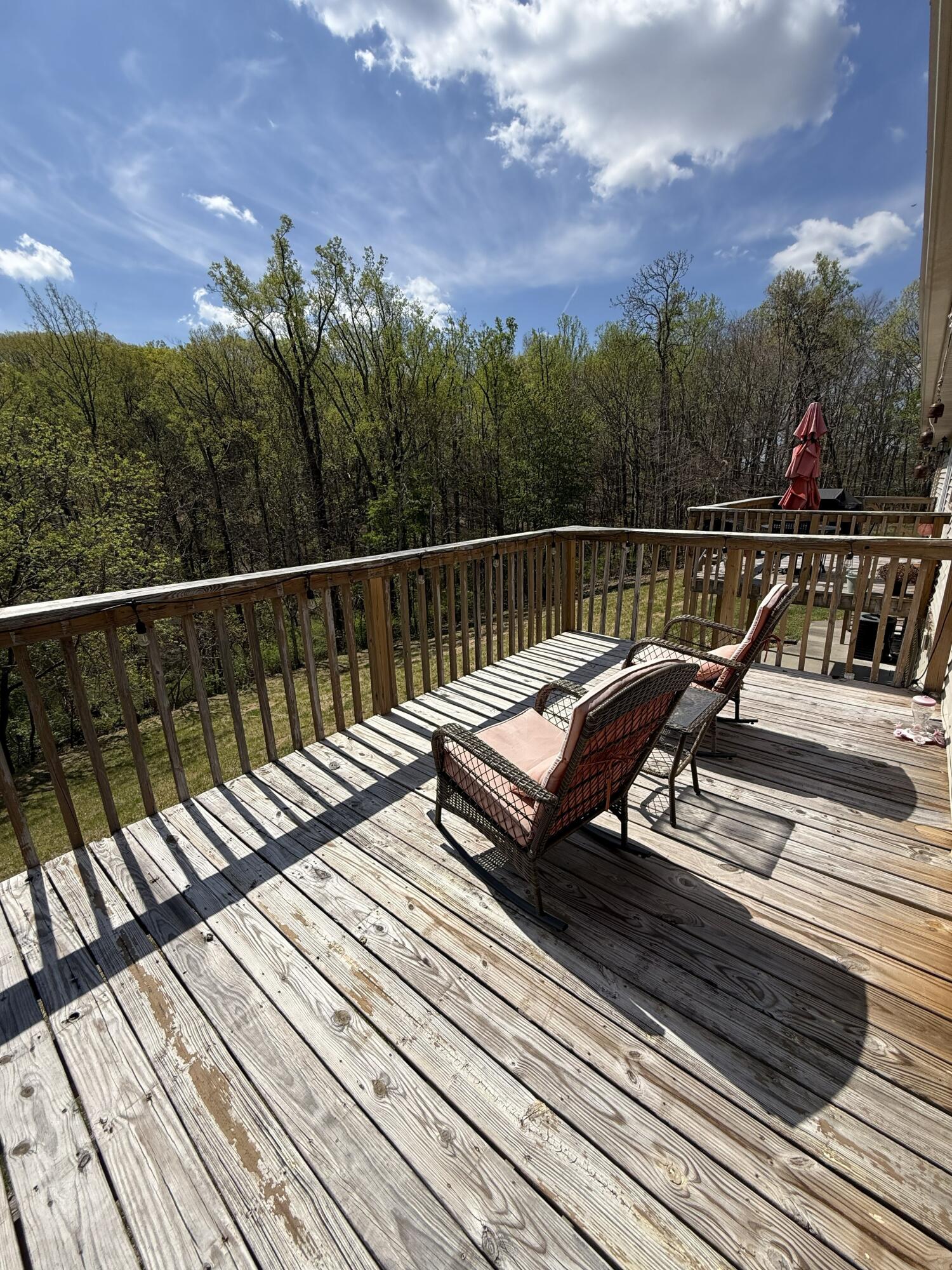 616 Dryhill Road Ferrum, VA 24088 - Photo 26 of 31 a view of a roof deck with two couches and wooden floor