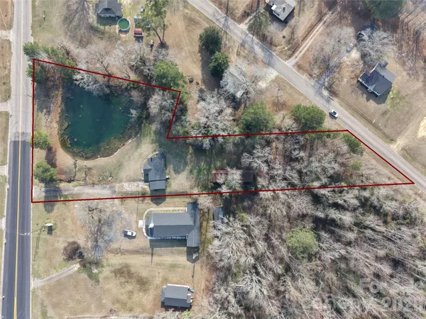 a bird view of a house