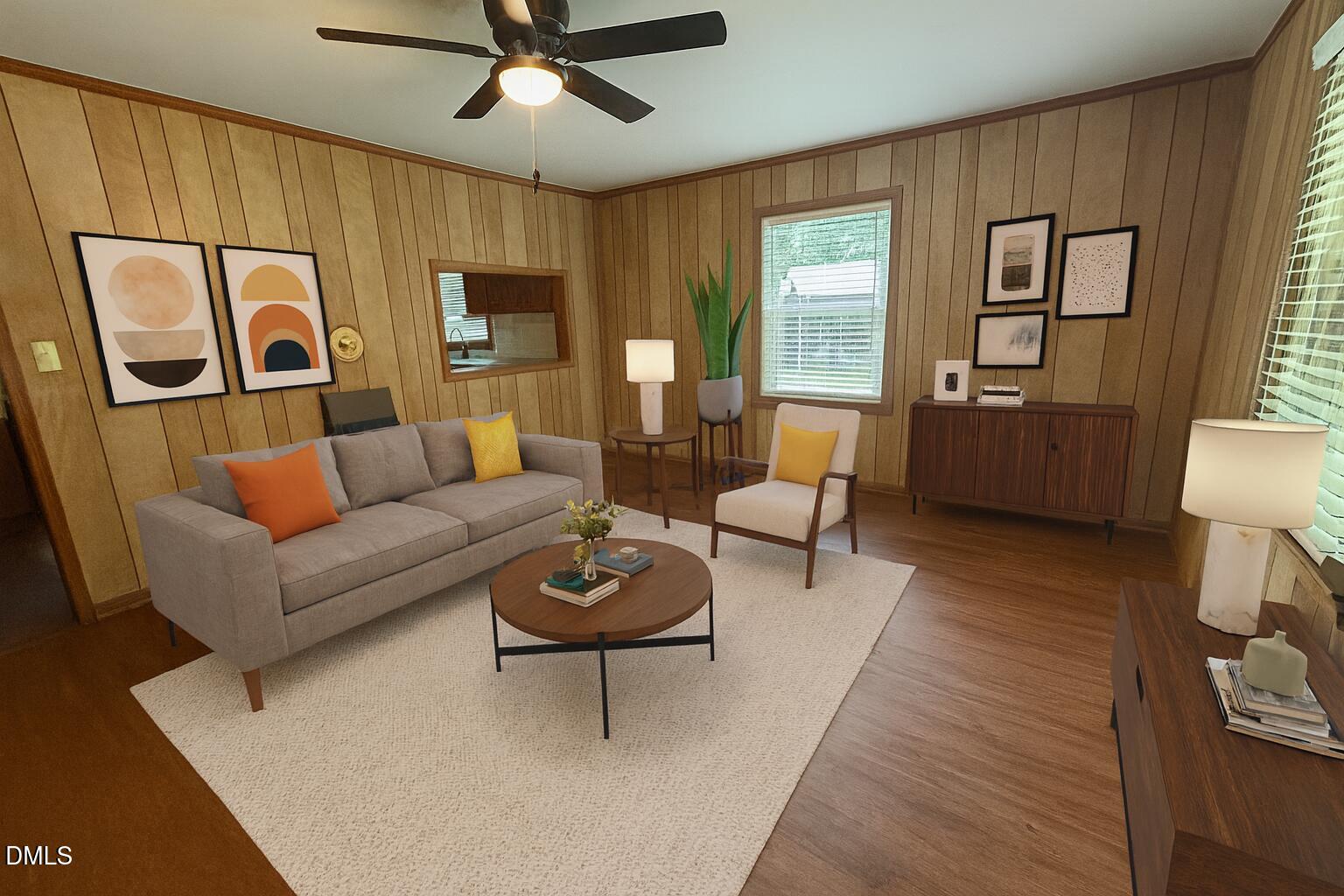 2005 Flat Rock Church Road Youngsville, NC 27596 - Photo 4 of 21 a living room with furniture and a wooden floor