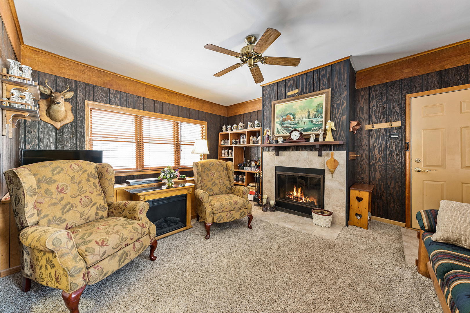 110 West 12th Avenue Naperville, IL 60563 - Photo 8 of 20 a living room with furniture a fireplace and a large window