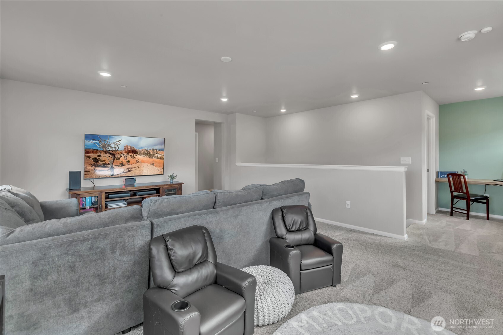 1226 Baker Hts Loop Bremerton, WA 98312 - Photo 20 of 40 a living room with furniture and a flat screen tv