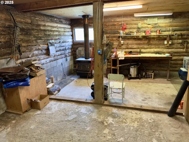 an outdoor space with swimming pool and furniture