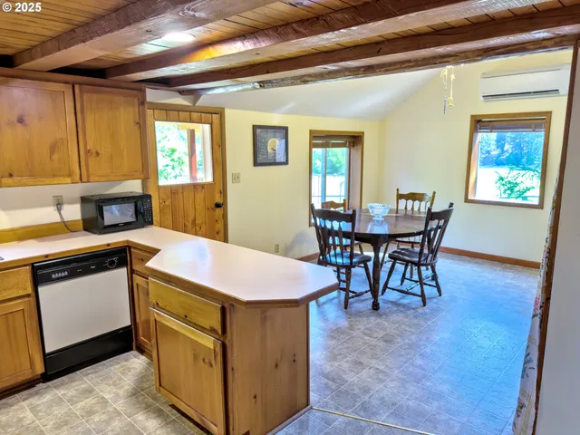 a view of a swimming pool and an outdoor space