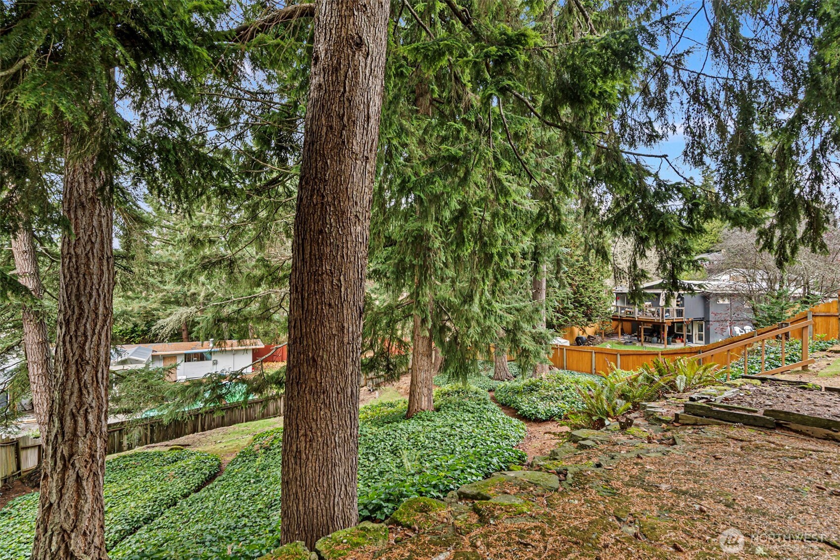 906 Forrest Park Drive Fircrest, WA 98466 - Photo 34 of 37 a view of a swimming pool with a garden